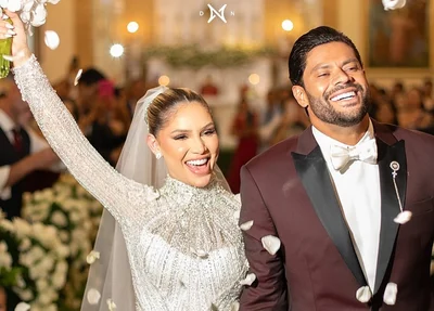 Hulk e Camila Ângelo se casaram nessa sexta-feira