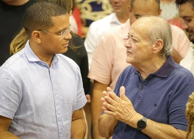 Ismael Silva, secretário municipal de Educação, e Sílvio Mendes, prefeito de Teresina