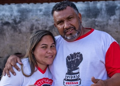 Luciene Neves Ferreira e o marido Geraldo Salles