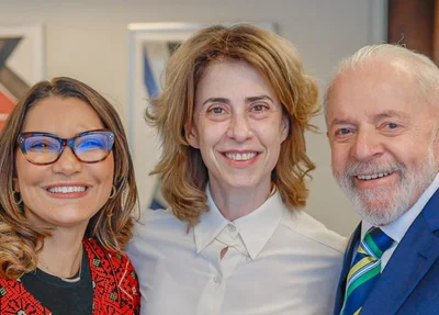Luiz Inácio Lula da Silva, Janja e Fernanda Torres