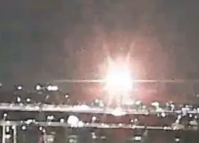 Momento do acidente aéreo
