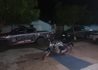 Moto utilizada pelo suspeito