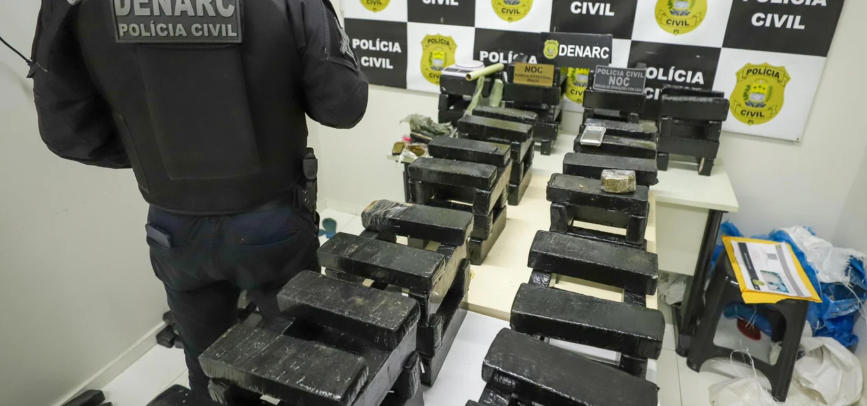 Policiais apreenderam 150kg de drogas