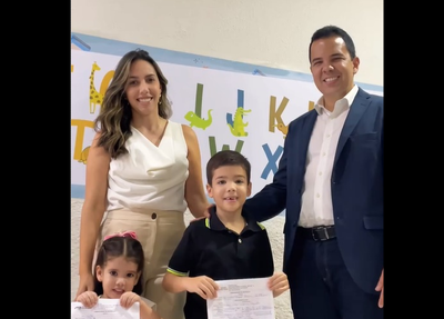 Prefeito de Coronel José Dias matricula filhos na Rede Municipal de Ensino