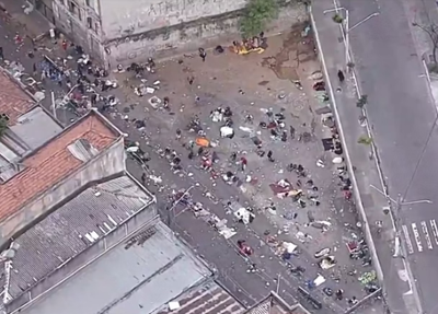 Prefeitura de São Paulo ergue muro para isolar frequentadores da Cracolândia