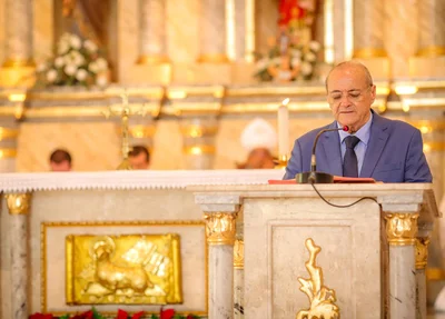 Sílvio Mendes na missa