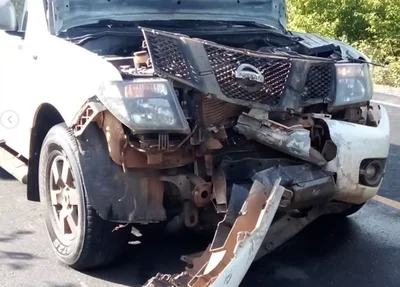 Veículo ficou parcialmente destruído na PI 413