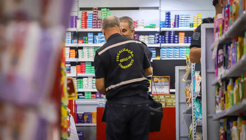 Agente da SEFAZ durante a operação