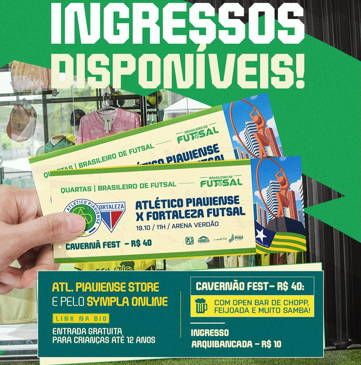 Atlético Piauiense incia venda dos ingressos para jogo contra o Fortaleza