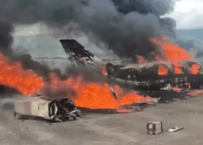 Avião de pequeno porte cai e explode em aeroporto da Venezuela