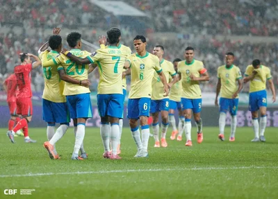 Brasil atropela Coreia do Sul com show de trio ofensivo