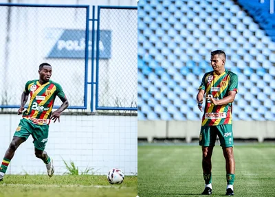 Carral e Cavi, jogadores do Sampaio Corrêa