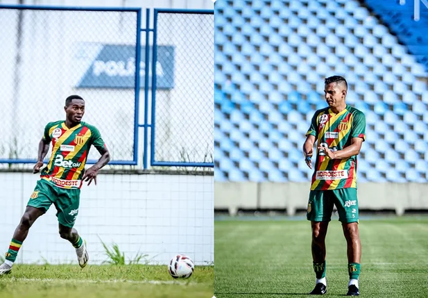 Carral e Cavi, jogadores do Sampaio Corrêa