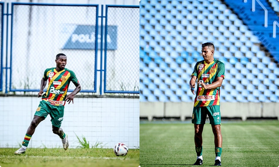 Carral e Cavi, jogadores do Sampaio Corrêa