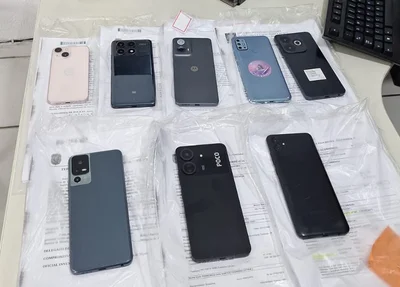 Celulares recuperados pela Polícia Civil