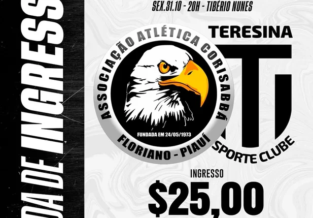 Confira o valor e pontos de vendas dos ingressos da final do Piauiense Série B 2025