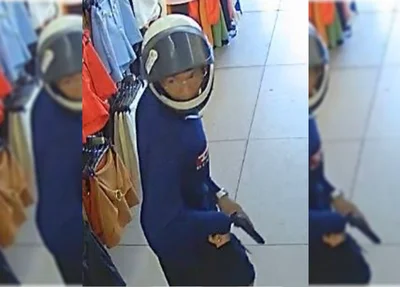 Criminoso foi flagrado por câmeras de segurança em loja no Parque Piauí