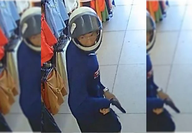 Criminoso foi flagrado por câmeras de segurança em loja no Parque Piauí