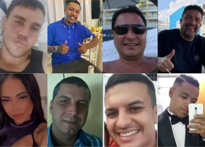 Da esquerda para a direita, acima: Leonardo, Daniel, Ricardo e Marcos. Abaixo: Bruna, Marcelo, Cleiton e Rafael.