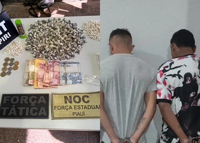 Drogas apreendidas e suspeitos presos em Piripiri