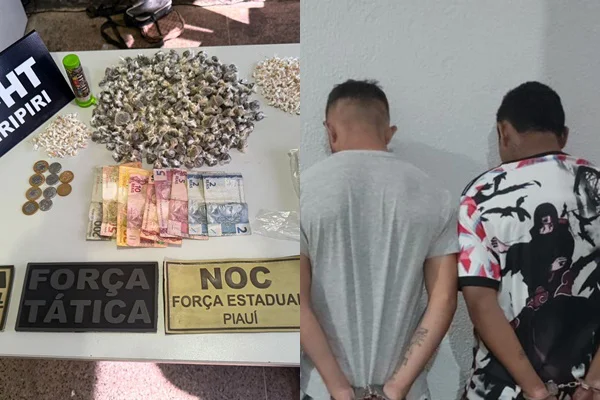 Drogas apreendidas e suspeitos presos em Piripiri