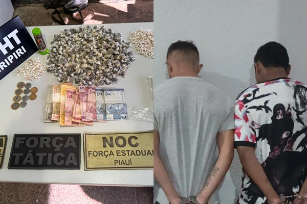 Drogas apreendidas e suspeitos presos em Piripiri