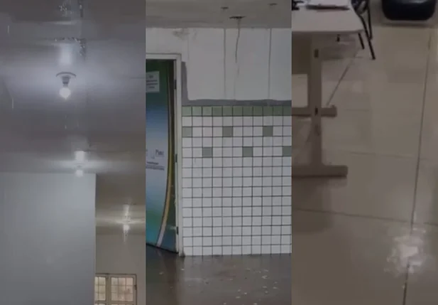 Hospital de São Raimundo Nonato alaga após chuva