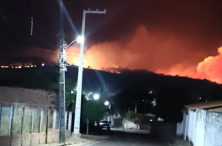 Incêndio atinge vegetação em Batalha