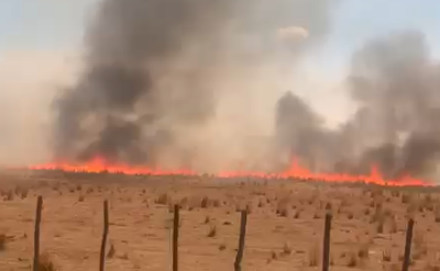 Incêndio de grandes proporções atinge região próxima ao povoado Boquinha
