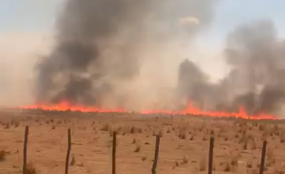 Incêndio de grandes proporções atinge região próxima ao povoado Boquinha
