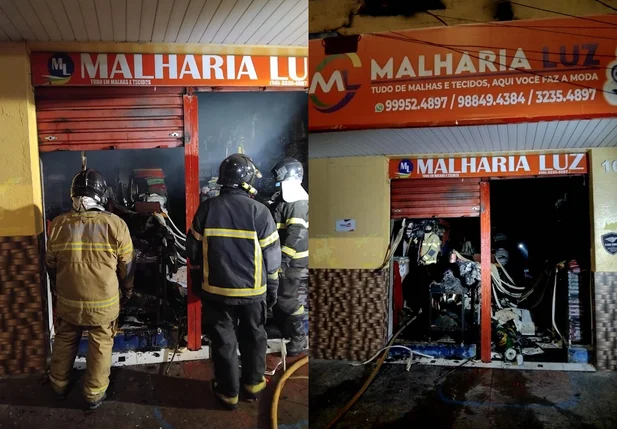 Incêndio na loja Malharia Luz