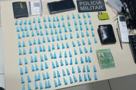 Invólucros de cocaína apreendidos em Simões
