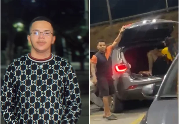 Lokinho foi colocado no porta-malas de um carro