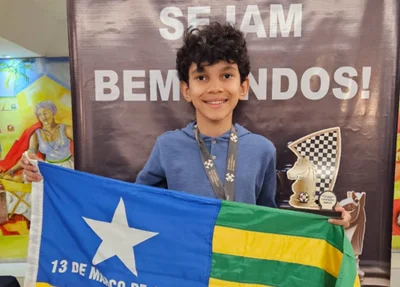 Lucas Lima na categoria sub 12, se sagrou campeão nordestino de xadrez