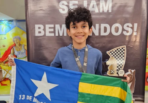 Lucas Lima na categoria sub 12, se sagrou campeão nordestino de xadrez