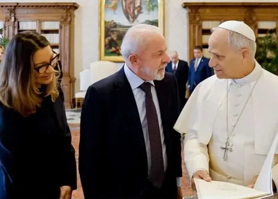Lula e Janja com o Papa Leão XIV