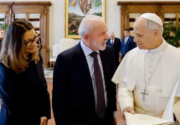 Lula e Janja com o Papa Leão XIV