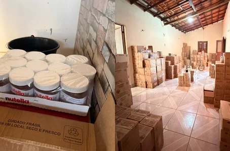 Mercadorias apreendidas pela polícia