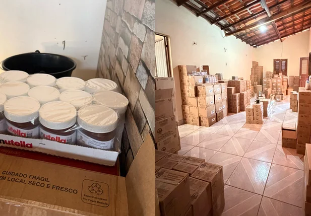 Mercadorias apreendidas pela polícia