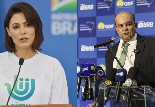 Michelle Bolsonaro e Ibaneis Rocha