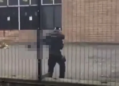 Momento que o suspeito foi abordado pela polícia