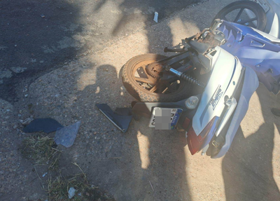 Motocicleta da vítima