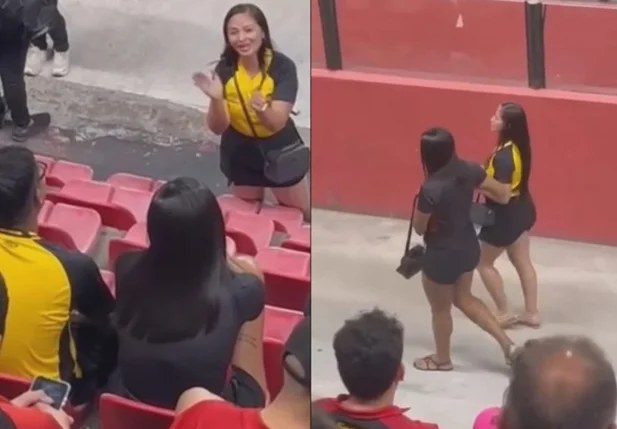 Mulher flagra marido com amante durante duelo entre Sport e Ceará