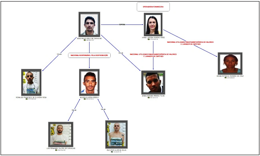 Organograma da estrutura evidenciada pelo DENARC