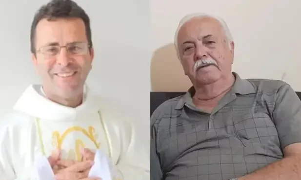Padre Edson Augusto e radialista Jésus de Carvalho