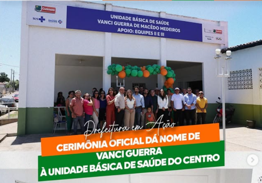 Prefeitura de Curimatá dá nome de técnica de enfermagem em UBS