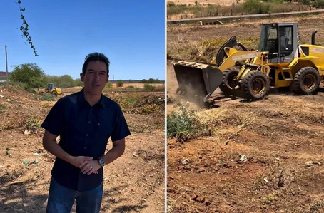 Prefeitura realiza limpeza do Açude de Caracol