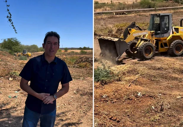 Prefeitura realiza limpeza do Açude de Caracol