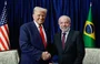 Presidente Donald Trump ao lado do presidente Lula