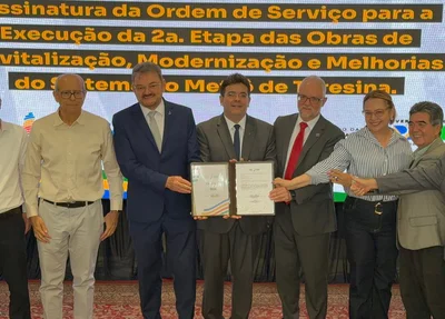 Rafael Fonteles assina ordem de serviço para segunda etapa das obras de revitalização do metrô de Teresina